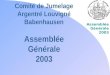 Assemblée Générale 2003 Comité de Jumelage Argentré Louvigné Babenhausen Assemblée Générale 2003