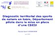 Diagnostic territorial des sports de nature en Isère, Département pilote dans la mise en place dune CDESI Équipe Sport CERMOSEM juin 2003