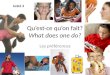 Les préférences Unité 3 Quest-ce quon fait? What does one do?