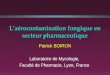 Laérocontamination fongique en secteur pharmaceutique Patrick BOIRON Laboratoire de Mycologie, Faculté de Pharmacie, Lyon, France