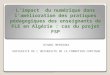 Limpact du numérique dans lamélioration des pratiques pédagogiques des enseignants de FLE en Algérie : cas du projet FSP RIHANI MERZOUKA UNIVERSITE DE