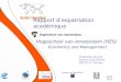 Rapport dexpatriation académique CESBRON Morgan DUGUET Alexandre MICOLLET Damien Hogeschool van Amsterdam (HES) 2011-2012 Economics and Management