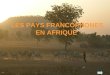 LES PAYS FRANCOPHONES EN AFRIQUE. CONGO- KINSHASA Nom du pays : République démocratique du Congo Superficie : 2 345 000 km2 Population : 62 660 551 habitants