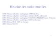 1 Histoire des radio-mobiles 1978 Réseau cellulaire analogique AMPS (USA) 1981 Réseau cellulaire numérique militaire RITA ( France) 1985 Réseau cellulaire