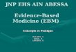 JNP EHS AIN ABESSA Evidence-Based Medicine (EBM) JNP EHS AIN ABESSA Evidence-Based Medicine (EBM) Concepts et Pratique HALITIM. A SANA. B LABABSA. K