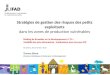 Stratégies de gestion des risques des petits exploitants dans les zones de production vulnérables Briefing de Bruxelles sur le développement n° 25 : Volatilité
