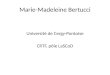 Marie-Madeleine Bertucci Université de Cergy-Pontoise CRTF, pôle LaSCoD
