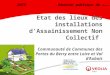 Etat des lieux des installations dAssainissement Non Collectif DATE Réunion publique de ……….. Communauté de Communes des Portes du Berry entre Loire et