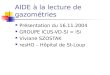 AIDE à la lecture de gazométries Présentation du 16.11.2004 GROUPE ICUS-VD-SI = iSi Viviane SZOSTAK resHO – Hôpital de St-Loup