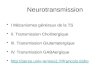 Neurotransmission I Mécanismes généraux de la TS II. Transmission Cholinergique III. Transmission Glutamatergique IV. Transmission GABAergique 