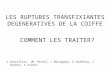 LES RUPTURES TRANSFIXIANTES DEGENERATIVES DE LA COIFFE COMMENT LES TRAITER? D Goutallier, JM. Postel, J Bernageau, D Godefroy, C Radier, S zilber