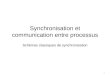 1 Synchronisation et communication entre processus Schémas classiques de synchronisation