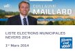 LISTE ELECTIONS MUNICIPALES NEVERS 2014 1 er Mars 2014