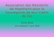 Association des Résidents de Hoenheim pour la Sauvegarde de leur Cadre de Vie Soirée-débat du vendredi 27 juin 2003