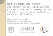 Réflexions en cours : Une vision (auto) critique des processus de renforcement et du maintien des langues indigènes au Cauca (Colombie). Geny Gonzáles