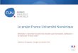 Le projet France Université Numérique Séminaire « Favoriser l'accès et la réussite aux Formations à Distance » Le mercredi 19 mars 2014 Catherine Mongenet,