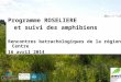 Programme ROSELIERE et suivi des amphibiens Rencontres batrachologiques de la région Centre 16 avril 2014