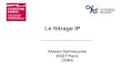 Le filtrage IP Ahmed Serhrouchni ENSTParis CNRS. 2 Plan de la présentation Sécurité –Routeurs –serveurs proxy-cache – Firewall Etude de cas –Equipements