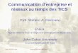 Mars 25-26 Tunis stefano.gazziano@enea.it Communication d'entreprise et réseaux au temps des TICS Prof. Stefano A. Gazziano ENEA Agence Italienne Pour