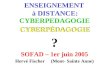 ENSEIGNEMENT à DISTANCE: CYBERPÉDAGOGIE CYBERPEDAGOGIE CYBERPÉDAGOGIE ? SOFAD – 1er juin 2005 Hervé Fischer (Mont- Sainte Anne)