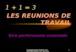Copyright Claude BURTIN - IUT OGP/GEA Nantes / IUP GSI Annecy 2003/20041 1 + 1 = 3 Etre performants ensemble LES REUNIONS DE TRAVAIL