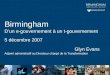 Birmingham Dun e-gouvernement à un t-gouvernement 5 décembre 2007 Glyn Evans Adjoint administratif au Directeur chargé de la Transformation