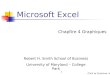 1 Chapître 4 Graphiques Microsoft Excel Robert H. Smith School of Business University of Maryland – College Park Click to Continue