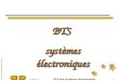 Christian VALADE DA IUFM Toulouse 10-janv.-03 BTS des systèmes électroniques 1 BTS systèmes électroniques
