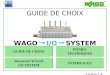 GUIDE DE CHOIX Accueil WAGO I/O SYSTEM Découvrir WAGO I/O SYSTEM GUIDE DE CHOIX FICHES TECHNIQUES INTERFACES Version 1.4