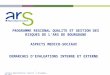 Journées départementales qualité en Bourgogne -mai 2011 PROGRAMME REGIONAL QUALITE ET GESTION DES RISQUES DE LARS DE BOURGOGNE ASPECTS MEDICO-SOCIAUX DEMARCHES
