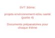 SVT 3ième: projets environnement et/ou santé (partie 4) Documents préparatoires pour chaque thème
