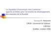 La régulation économique chez Commons : apports et limites pour léconomie du développement, des maximes de la fiscalité Souraya H. Houssein CRUD- Université