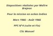 Diapositives réalisées par Maître Brejeon Pour la mission en océan Indien Mars 1966 – Août 1966 PPS N°4 (suite et Fin) Clic Manuel