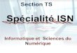 Présentation de la Spécialité SIN Système d'Information et Numérique STI2D : Sciences et Technologies de l'Industrie et du Développement Durable