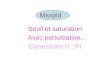 Maxpid Seuil et saturation Avec perturbation. Corrections P ; PI