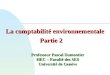 La comptabilité environnementale Partie 2 Professeur Pascal Dumontier HEC – Faculté des SES Université de Genève
