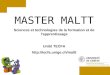 MASTER MALTT Sciences et technologies de la formation et de lapprentissage Unité TECFA 