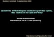 Questions arithmétiques soulevées par des lapins, des vaches et le Code Da Vinci Michel Waldschmidt Université P. et M. Curie (Paris VI) miw
