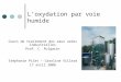 Loxydation par voie humide Cours de traitement des eaux usées industrielles Prof. C. Pulgarin Stéphanie Pilet – Caroline Villard 17 avril 2008