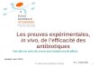 PL toutain Ecole Vétérinaire Toulouse1 Les preuves expérimentales, in vivo, de lefficacité des antibiotiques P.L. TOUTAIN ECOLE NATIONALE VETERINAIRE T