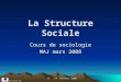 © IUTenligne.net Pr. J-M. Dutrénit 2008 La Structure Sociale Cours de sociologie MAJ mars 2008