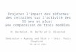 Projeter limpact des réformes des retraites sur lactivité des 55 ans et plus: une comparaison de trois modèles M. Bachelet, M. Beffy et D. Blanchet Séminaire