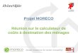 Smart locations for better liveability Projet MORECO Réunion sur le calculateur de coûts à destination des ménages