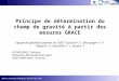 Atelier moments cinétiques, 2012/11/26, Paris 1 Principe de détermination du champ de gravité à partir des mesures GRACE Equipe de géodésie spatiale du