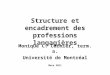 Structure et encadrement des professions langagières Monique C. Cormier, term. a. Université de Montréal Mars 2011