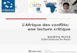 LAfrique des conflits: une lecture critique Sandrine Perrot (CERI-Sciences Po Paris)