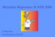 Résultats Régionaux ICATB 2006 C.Mourlan Coordinatrice FELIN