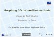 Encadrants: Luce Morin, Raphaèle Balter Morphing 3D de modèles estimés Stage de fin d études Benjamin Le Guen