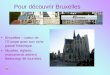 Pour découvrir Bruxelles Bruxelles – coeur de l`Europe avec son riche passé historique Musées, églises, monuments attirent beaucoup de touristes