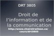 DRT 3805 Droit de linformation et de la communication 
